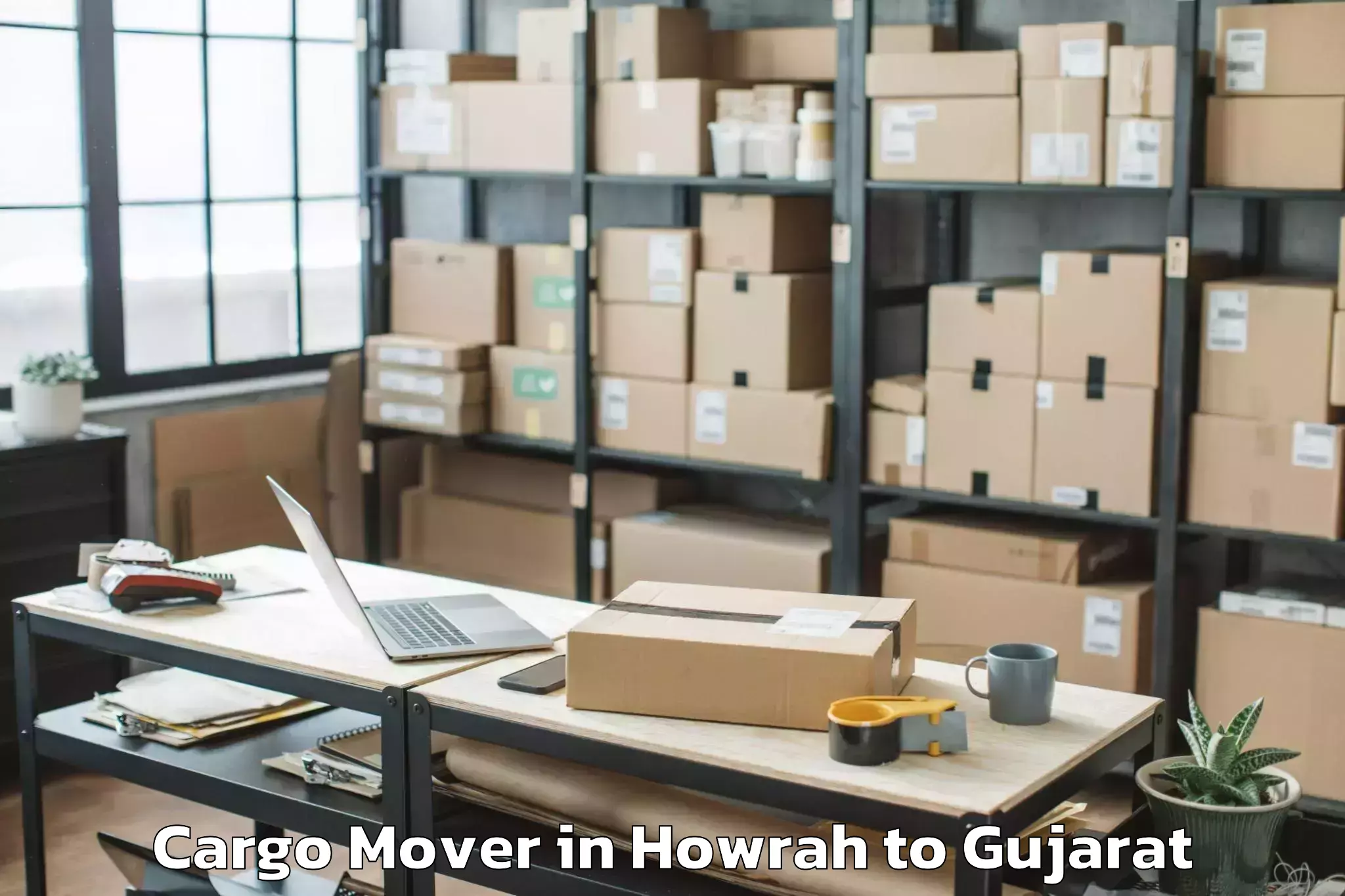 Book Howrah to Garbada Cargo Mover Online